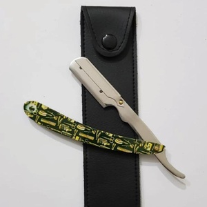 Professional Barber Folding Shaving <b>Razor</b> Gold <b>Single</b> Half <b>Blade</b> Straight Edged <b>Razors</b> with Custom Logo - Product Image 5