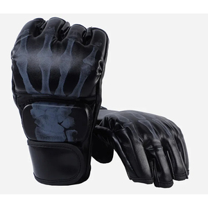 Gants de boxe bleus pour hommes avec coutures renforcées pour une durabilité accrue, gants de MMA - Product Image 2