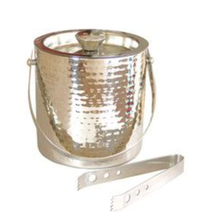 Cubo de hielo de cobre macizo martillado a mano con diseño elegante y asas de latón pulido, enfriador de champán estilo vintage a precio económico. - Product Image 3