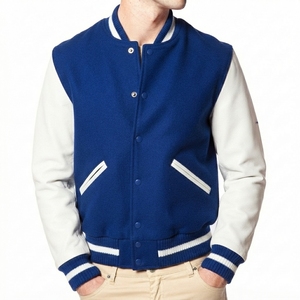 เสื้อแจ็คเก็ตวาร์ซิตี้พรีเมียมสำหรับผู้ชาย ดีไซน์คลาสสิคแบบ Letterman เหมาะสำหรับใส่ลำลองหรือเล่นกีฬา สำหรับขายส่งเสื้อผ้า - Product Image 1
