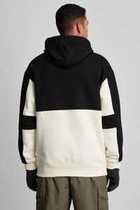 ONETEN APPARELS <b>Men's</b> Solid Color Blocking Knitted Anti-Wrinkle <b>Hoodie</b> Pullover Cotton French Terry Sweatshirt Winter Style - Product Image 6