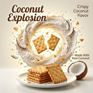 Direct Factory Fresh Coconut Crackers 220g Crunchy Sweet Cispy Snack Famous in Vietnam ODM Wholesale - Product Image 1
