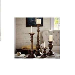 Portavelas de madera vintage para bodas, eventos festivos, fiestas y regalos. Moderno soporte para velas para el hogar, cafeterías, restaurantes y mesas. - Product Image 4