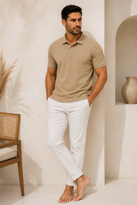Polo homme tendance avec un design moderne, tissu doux, facile à porter, parfait pour le streetwear et les tenues quotidiennes, élégant et stylé. - Product Image 5