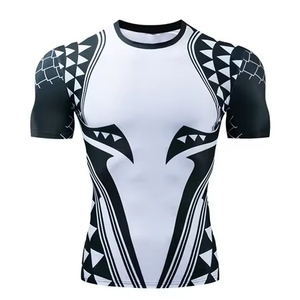 Men’s Graphic Sublimation Rashguard Long Sleeve Compression Shirt UV Protection Quick Dry Surf Swimming Fitness Gym Sportswear - Product Image 3