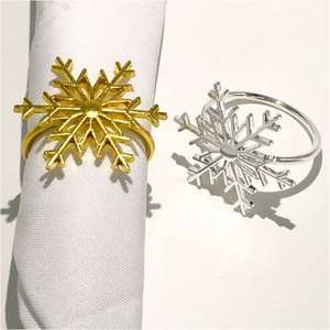 Anillo para Servilletas Estrella Dorada Hecho a Mano con Textura Martillada, Elegante Accesorio de Mesa para Decoración de Bodas, Fiestas y Festividades. - Product Image 2