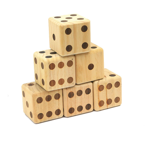 Dés en bois naturel faits à la main en noyer, olive, cerisier et érable, dés de jeu, dés de Ludo - Product Image 1
