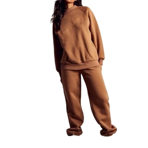 Fabricación OEM al por mayor conjuntos de invierno logotipo personalizado correr sudaderas y pantalones Unisex 100% algodón chándal para niñas - Product Image 1