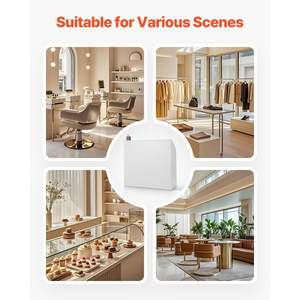 Mostrador de Recepción Rectangular Blanco de 46 Pulgadas Sin Cajón, Mostrador de Oficina, Mesa de Recepción, Mostrador de Salón de Belleza - Product Image 6