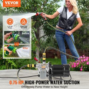115 Volt 18.5 GPM 131 FT irrigazione pompa acqua 3/4HP SUS304 in acciaio inox pompa a getto di pozzo poco profondo per l'approvvigionamento idrico di grattacieli - Product Image 2