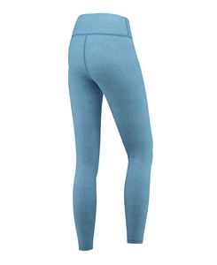 Leggings de fitness décontractés respirants sans coutures pour femmes grandes tailles, taille mi-haute, imprimé par transfert thermique, 100 % polyester, longueur genou - Product Image 2