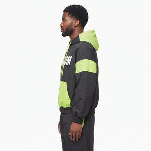 Sudadera con Capucha Oversize de Nylon Grueso para Hombre, de Dos Colores, Hombros Caídos, Manga Larga, Estilo Casual Urbano, Ropa Personalizada de Moda - Product Image 4