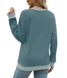Sudadera de Algodón para Mujer, de Lujo, Manga Larga, Cuello Redondo, Hombros Caídos, Color Sólido, Cómoda, Talla Grande, del Mejor Precio, de Bangladesh - Product Image 4
