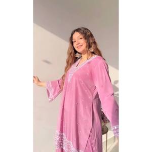 Ensemble de costume de fête pour femmes avec travail moti miroir véritable et broderie de fil - Product Image 5