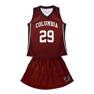 Uniforme de lacrosse vert forêt, jupe-short personnalisée pour équipe, maillot sans manches en maille à col en V, kit de vêtements de sport imprimable pour femmes 29 - Product Image 4