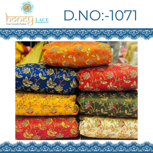 Tela Premium Fendy Georgette de Poliéster/Nylon/Metalizado, Tejido de Punto, Bordado con Cuentas Florales, Transpirable, para Trabajo, Bodas, Niños y Niñas - Product Image 3