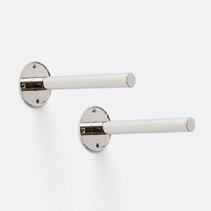 Fancy Stainless Brass <b>Shelf</b> Heavy Ducty Rod <b>Brackets</b> Nickel Finish Durable Hardware Connectors For Indoor Use Home Decor - Product Image 1