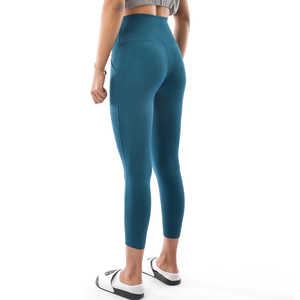 Moisture Wicking Stretch Fabric Sports Leggings Seamless Body Fit <b>Athletic</b> Performance Leggings - Product Image 2