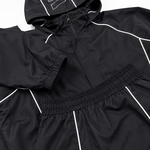 Ensemble coupe-vent et short réfléchissant noir pour homme, léger, pour course en extérieur, vêtements de sport, fabricant OEM - Product Image 6