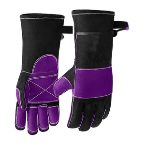 Gants de travail en cuir de vachette pleine fleur robustes, renforcés, résistants à la chaleur, pour la cuisson, le barbecue, la sécurité des mains, pour soudeurs - Product Image 2