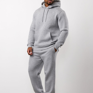Ensemble de survêtement en coton de haute qualité personnalisé pour homme, sweat-shirt à capuche et pantalon de jogging surdimensionné, ensemble 2 pièces - Product Image 1
