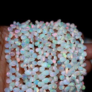 100% arrivée naturelle opale éthiopienne lisse perles en forme de poire opale de feu perles de poire pour la fabrication de bijoux - Product Image 3