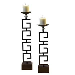 Support de bougie décoratif, support de bougie design, support de bougie en aluminium moulé, décoration de table pour le salon - Product Image 1