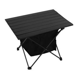Portable Rustproof Aluminum Alloy Roll-Up <b>Camping</b> <b>Table</b> Foldable with <b>Storage</b> Basket Outdoor Furniture - Product Image 1