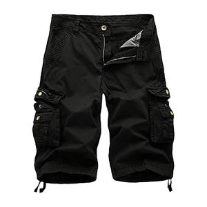 Shorts en jean solide de haute qualité pour hommes, taille haute, avec fermeture boutonnée, respirants, décontractés, mode estivale - Product Image 1