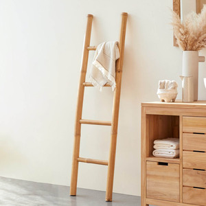 Escalera de madera de precio económico, escaleras de bambú sostenibles de alta calidad, decoración del hogar, organización. - Product Image 2