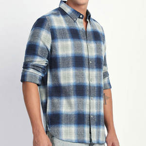 Camisas de Franela Personalizadas al por Mayor de Alta Calidad, Camisa Casual de Manga Larga para Hombre, Camisas a Cuadros Extra Grandes - Product Image 2