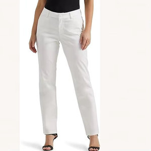 Nouveau pantalon chino formel élégant en coton 100% véritable, coupe droite, coupe-vent et respirant pour femme, idéal pour le bureau et les activités de plein air en automne - Product Image 5