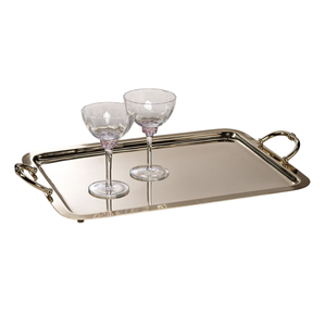 Bandeja de Servicio de Acero Inoxidable de Alta Calidad con Asas, Elegante Plato Rectangular para Hotel y Hogar, Bandeja de Servicio Metálica - Product Image 4