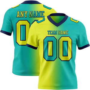 Sublimated Print Football Jersey Breathable Mesh Adult Short Sleeve V Neck <b>Soccer</b> Sports Apparel sublimated print football - Product Image 3