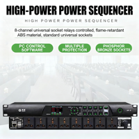 Séquenceur d'alimentation multifonction 8 canaux MX-5 6500W avec commutation séquentielle, chargement USB, montage en rack, écran couleur, contrôle d'alimentation de scène