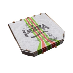 Caja de cartón de papel corrugado para pizza con impresión de logotipos personalizados al por mayor, precio al por mayor de vendedor y fabricante indios - Product Image 1