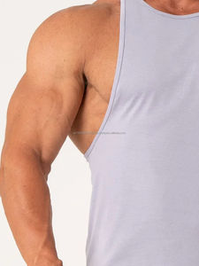 Camiseta sin Mangas para Hombre, 100% Algodón, Informal, para Gimnasio, Ligera, Transpirable, Fabricante Profesional, Top Ventas - Product Image 2