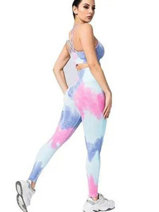 Conjunto de Yoga de Compresión para Mujer de Alta Calidad, Hecho a Medida, de Spandex/Poliéster, con Frente Sólido, 2 Piezas, Transpirable y Ecológico para Entrenamiento en el Gimnasio - Product Image 2