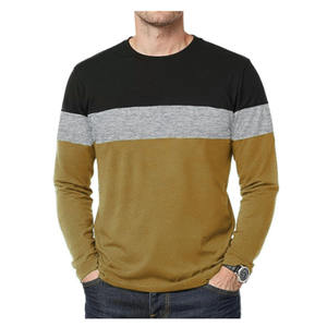 T-shirt homme manches longues 100% coton 220g respirant col rond uni design simple personnalisable avec logo et impression - Product Image 1