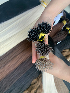 Extensiones de Cabello Humano Virgen de Alta Calidad con Punta Nanoring de 28 Pulgadas y 100g, Liso Natural con Super Double Drawn, Precio al por Mayor - Product Image 2