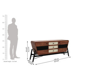 Elegant and Durable Sheesham Wood Cabinet and <b>Sideboard</b> Honey Finish Solid Wooden <b>Sideboard</b> Furniture Customizable Cabinet - Product Image 5