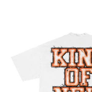 T-shirt homme personnalisé à col roulé, coupe classique, imprimé sérigraphié sur le devant, style streetwear, manches courtes, en coton blanc tricoté, écologique - Product Image 2