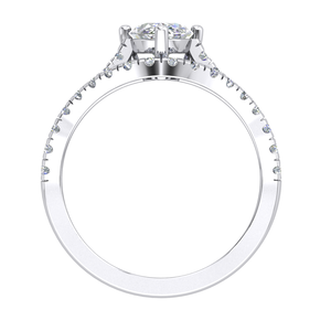 Divya Creations Women's 925S <b>Solid</b> <b>Silver</b> Rhodium Plated Classic Design Prong Setting Brilliant Cut IGI Certified 1.2Cts Diamond - Product Image 2