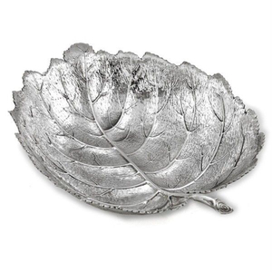 Assiette décorative en métal en forme de feuille, faite à la main, polie, motif végétal, design moderne, plateaux de service pour aliments et en-cas - Product Image 5