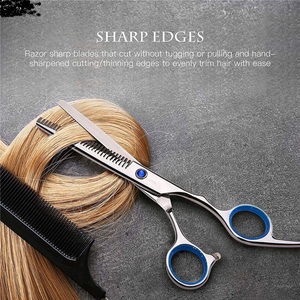 Ciseaux de coiffure professionnels SAAR GLOBAL SURGICAL en acier inoxydable 440C, lame tranchante, pour droitiers, manche long, usage en salon - Product Image 4