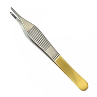Pince à tissus médicale chirurgicale Adson TC, droite, 4,75 pouces, 1x2 dents, instrument en acier allemand