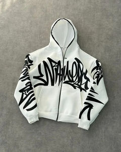 Sweat à capuche zippé Y2K Harajuku Graffiti |   Sweat-shirt surdimensionné gothique hip-hop punk |   High Street OEM - Product Image 1