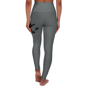 Legging de yoga gris taille haute sans couture, longueur intégrale, effet froncé aux fesses, contrôle du ventre, extensible, pour la gym et la course à pied - Product Image 3