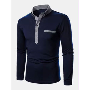 Camisetas personalizadas para hombre, nueva llegada, estilo moderno de verano, estampado personalizado, manga larga con rayas blancas, talla grande, camisa polo. - Product Image 3