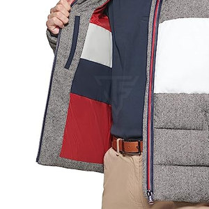 Chaqueta de Plumón para Hombre, Manga Larga, Cuello Alto, Transpirable, de Alta Calidad, Diseño Moderno, Personalizable, con Múltiples Bolsillos con Cremallera - Product Image 6